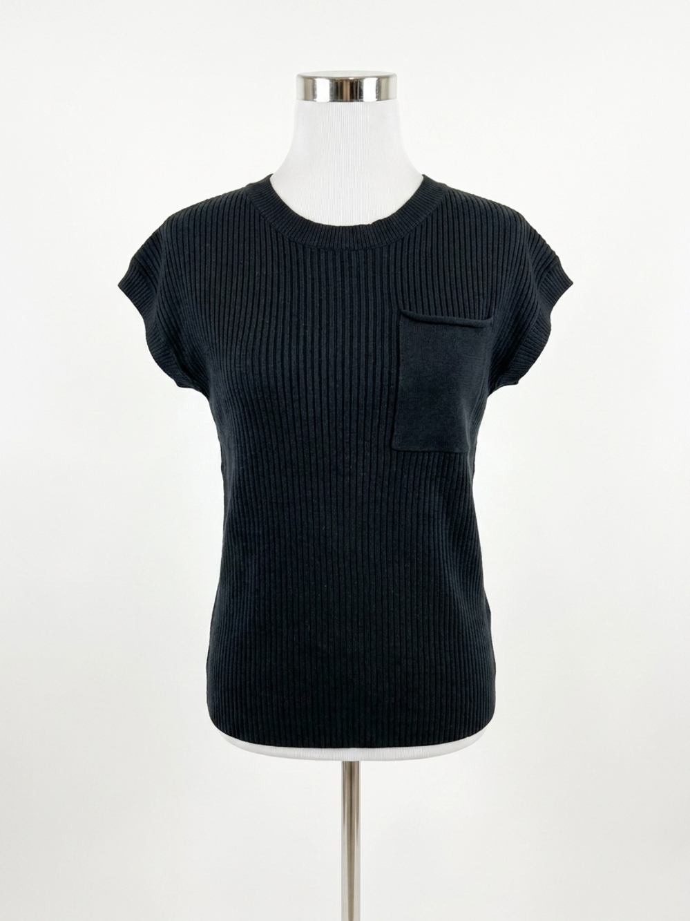 NEW TRIBAL short sleeve dolman pocket sweater in black